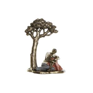 Figura Decorativa DKD Home Decor Árbol 25,5 x 14 x 33 cm Dorado Pareja