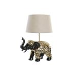 Figura Decorativa DKD Home Decor Elefante Beige Dorado Policarbonato Resina (41 x 36 x 53 cm)