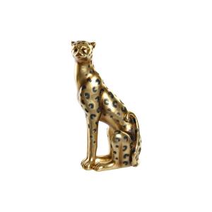 Figura Decorativa DKD Home Decor Dorado Leopardo Colonial 23,5 x 16 x 43 cm