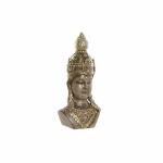 Figura Decorativa DKD Home Decor Marrón Dorado Buda Oriental 15 x 9 x 30 cm