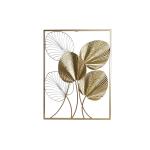 Decoración de Pared DKD Home Decor 50,5 x 2 x 67,5 cm Dorado Hoja de planta