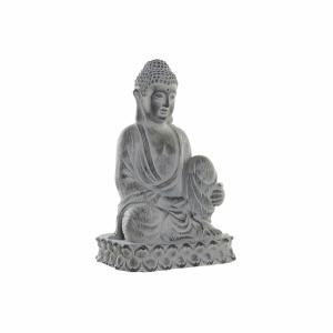 Figura Decorativa para Jardín DKD Home Decor Gris Metal Resina Magnesio Buda 30 x 40 cm 42,5 x 35 x 67 cm (42,5 x 35 x 67 cm)