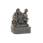 Fuente de Jardín DKD Home Decor Bronce Resina Niños (47 cm)