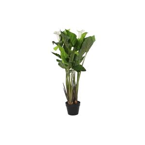 Planta Decorativa DKD Home Decor Blanco Verde PE Lirios (50 x 50 x 100 cm)