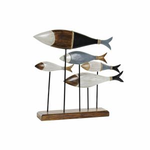 Figura Decorativa DKD Home Decor Multicolor Hierro Espirales (56 x 10 x 45 cm)