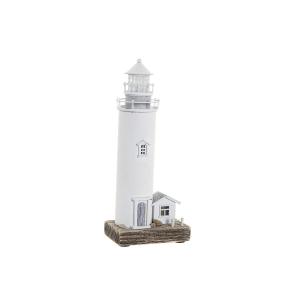 Figura Decorativa DKD Home Decor Blanco Faro Casa 30 x 13 x 8 cm