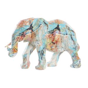 Figura Decorativa DKD Home Decor Elefante Resina Multicolor (37,5 x 17,5 x 26 cm)