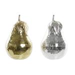 Bola de Discoteca DKD Home Decor Dorado Plateado Pera 30 x 40 cm 13 x 12,5 x 21 cm (2 Unidades)