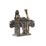 Figura Decorativa DKD Home Decor Mujer Cobre Resina (30,5 x 15,5 x 28,5 cm)