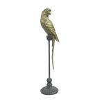 Figura Decorativa DKD Home Decor Dorado Resina Loro Tropical (21 x 18 x 79 cm)