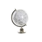 Globo Terraqueo DKD Home Decor Blanco Gris Plateado Moderno 27 x 25 x 38 cm