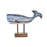 Figura Decorativa DKD Home Decor 40 x 10 x 30 cm Azul Marrón Ballena