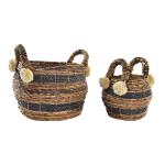 Juego de Cestas DKD Home Decor Colonial Fibra (31 x 31 x 33 cm)