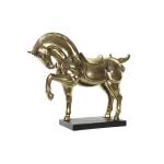 Figura Decorativa DKD Home Decor 29 x 9 x 25 cm Caballo Negro Dorado