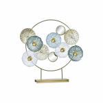 Figura Decorativa DKD Home Decor Espejo Dorado Metal (44 x 8 x 46 cm)