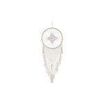 Atrapasueños DKD Home Decor Plumas Algodón Blanco Ratán Boho (52 x 1 x 145 cm) (1)