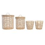 Juego de Cestas DKD Home Decor 42 x 42 x 48 cm Metal Polipropileno Boho