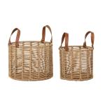 Juego de Cestas DKD Home Decor 32 x 32 x 26 cm Metal Cuerda 32 x 32 x 39 cm Boho