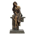 Figura Decorativa DKD Home Decor 17 x 11 x 32,50 cm Mujer Cobre