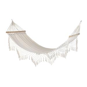 Hamaca DKD Home Decor Blanco Roble Flecos (280 x 100 x 5 cm)