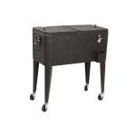 Nevera Portátil DKD Home Decor Marrón Metal ratán sintético 76 L 83 x 48 x 86 cm