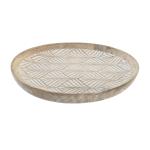 Vaciabolsillos DKD Home Decor 20,5 x 20,5 x 2,5 cm Natural Madera de mango Hoja de planta Urbano