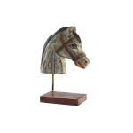 Figura Decorativa DKD Home Decor Caballo Hierro Madera de mango (24 x 12 x 35 cm)