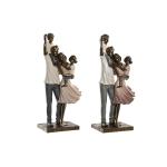 Figura Decorativa DKD Home Decor 14 x 8,5 x 29,5 cm Multicolor Familia (2 Unidades)