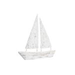 Figura Decorativa DKD Home Decor 36 x 4 x 47 cm 36 x 6 x 38 cm Acabado envejecido Natural Beige Blanco Marinero Velero