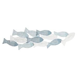 Decoración de Pared DKD Home Decor Azul Blanco Mediterráneo Peces 100 x 5 x 30 cm