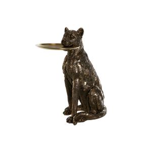 Figura Decorativa DKD Home Decor 56,5 x 36,5 x 62 cm Dorado Cobre Leopardo Resina