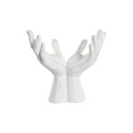 Figura Decorativa DKD Home Decor 25 x 15 x 23 cm Blanco Manos