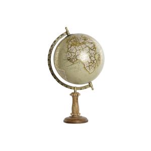 Globo Terraqueo DKD Home Decor Marrón Dorado Vintage 24 x 20 x 38 cm