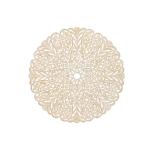 Decoración de Pared Home ESPRIT Blanco Natural Mandala Indio 119 x 1,5 x 119 cm