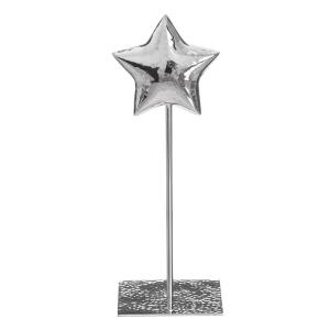 Figura Decorativa Estrella Plata 10 x 10 x 28 cm