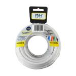 Cable EDM 2 X 0,5 mm 10 m Blanco