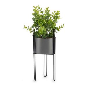 Planta Decorativa Gris Eucalipto Con soporte Metal Plástico (13 x 40 x 13 cm)