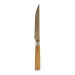 Cuchillo de Cocina Marrón Plateado Bambú Acero Inoxidable 2 x 24 x 2 cm