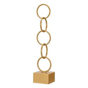 Figura Decorativa Aros Dorado Metal (12,5 x 60,5 x 12,5 cm)