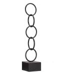 Figura Decorativa Aros Negro Metal (12,5 x 60,5 x 12,5 cm)