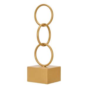 Figura Decorativa Aros Dorado Metal (12,5 x 40,5 x 12,5 cm)