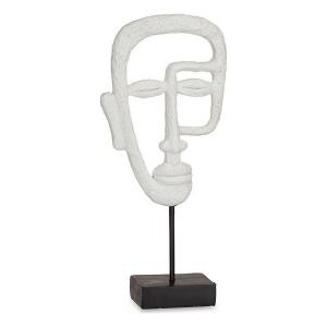 Figura Decorativa Cara Blanco Poliresina (19,5 x 38 x 10,5 cm)