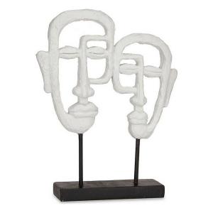 Figura Decorativa Cara Blanco Poliresina (27 x 32,5 x 10,5 cm)