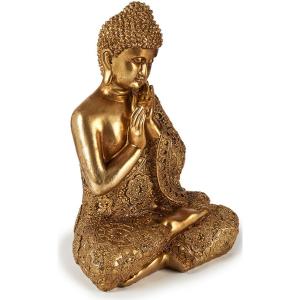 Figura Decorativa Buda Dorado 17 x 33 x 23 cm