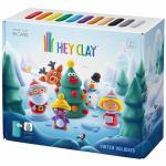 Juego de Plastilina Bizak Hey Clay Winter Holidays Navidad Botes x 18