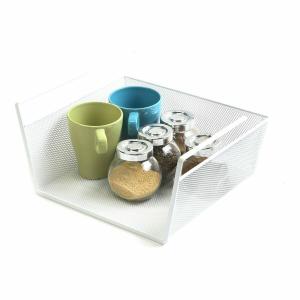 Cesta para Estante de Cocina Confortime Metal Blanco (24,5 x 25 x 14 cm)