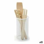 Bote para Utensilios de Cocina Confortime Blanco Metal 12 x 20 cm (12 Unidades)