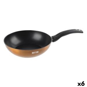 Sartén Wok Quttin Foodie Cobre 24,5 x 7 x 44 cm (6 Unidades)