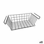 Cesta para Estante de Cocina Confortime Negro 43 x 24,4 x 18,5 cm (12 Unidades)