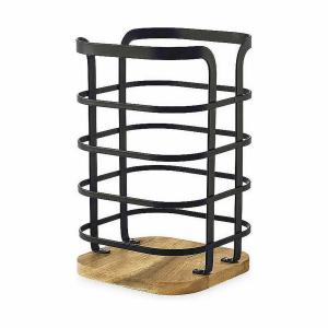 Bote para Utensilios de Cocina Confortime West Negro Metal 12 x 12 x 19 cm